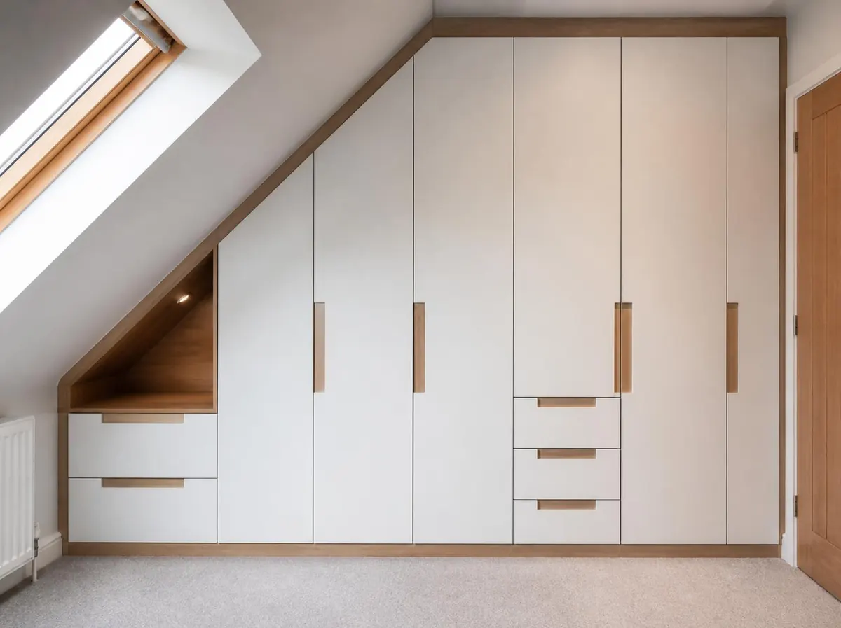 Einbauschrank unter einer Dachschräge